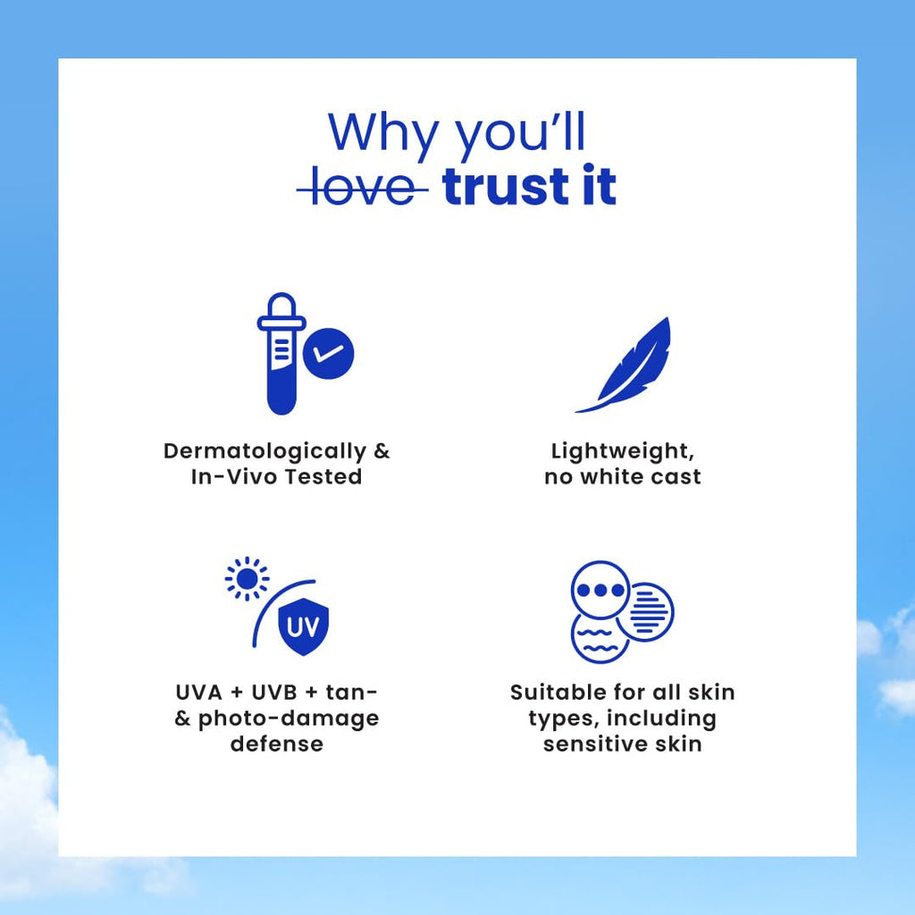 Foxtale Glow Sunscreen SPF 50 PA++++ with Vitamin C & Niacinamide, In-Vivo Tested, Sensitive-Skin Friendly, Made with 100% New-Gen Filters, Lightweight, Non-Greasy, No White Cast |For Men & Women 50ml