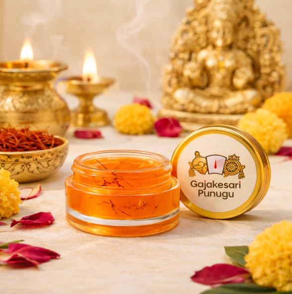 Pmw GAJAKESARI PUNUGU for Pooja, Sacred Fragrance for Rituals,Enhances Divinity, Temple Use,15 Grams, Pack of 1