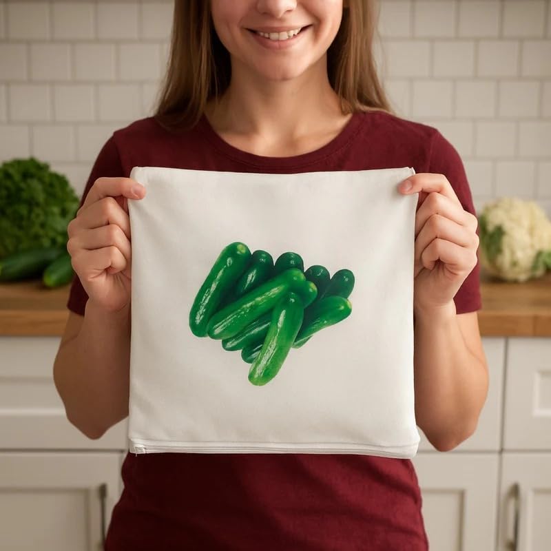 Preffers Reusable Cotton Vegetable Bag for Fridge | Washable & Breathable Ziplock bags for fridge | Plastic Free Storage Bags | 12x12 Inches | Pack of 10