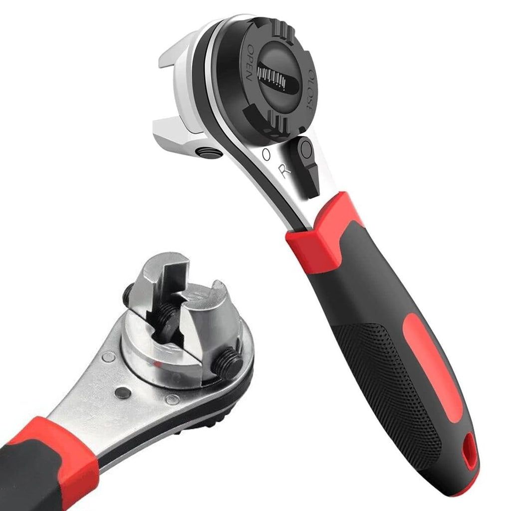 Homero Adjustable Ratchet Wrench 6-22mm Universal Spanner Tool | 60 Tooth Quick Ratchet Mechanism | Chrome Vanadium Steel Multi Size Wrench | Plumbing, Car Repair, Home Maintenance Hand Tool