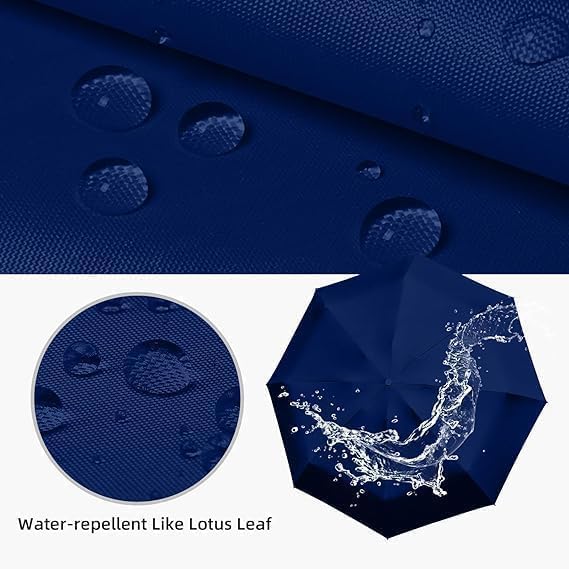 NOJTI Mini Umbrella with Case for Men & Women (Manual Open) Compact Travelling Pocket Umbrella, Polyester & UV Protect Fabric for Summer/Anti-Slip Handle- Use in Rain & Summer (BlueC)