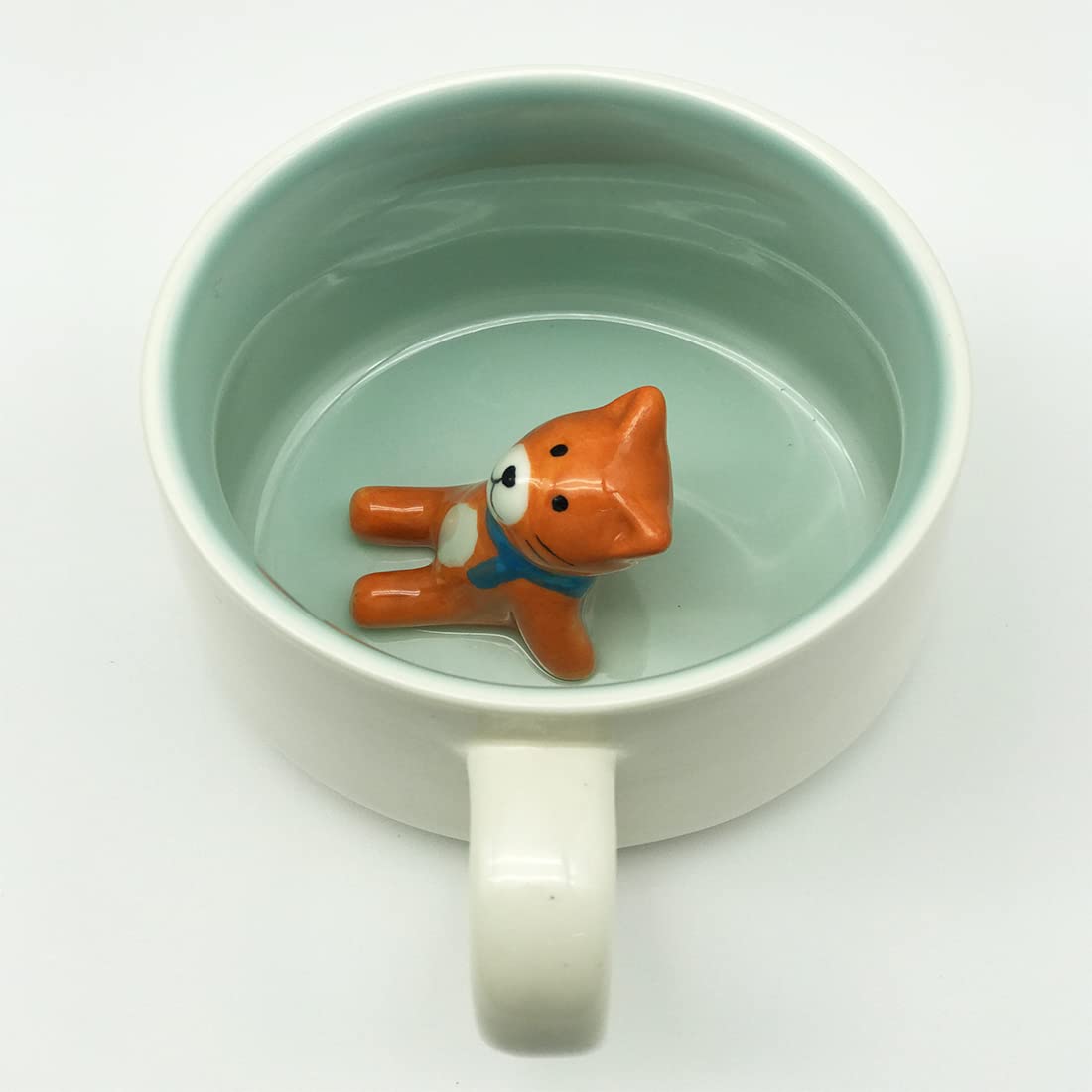 NOSCOMP 3D Animal Cup Coffee Mug Comes with a Cute Inside Creative Morning Mug Animal Cup for Hot and Cold Tea Milk Coffee Perfect for Kids (Cat)