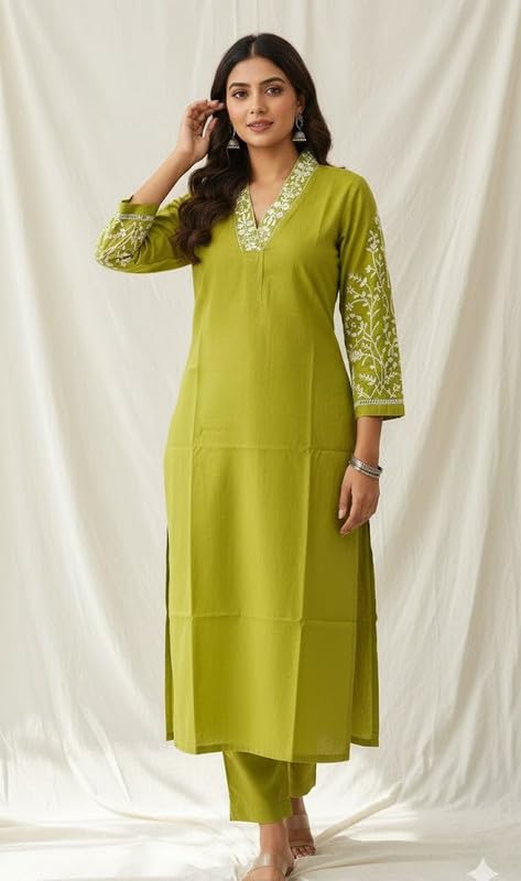 Cotton Kurta Bottom Set for Women | Stylish Kurta Set