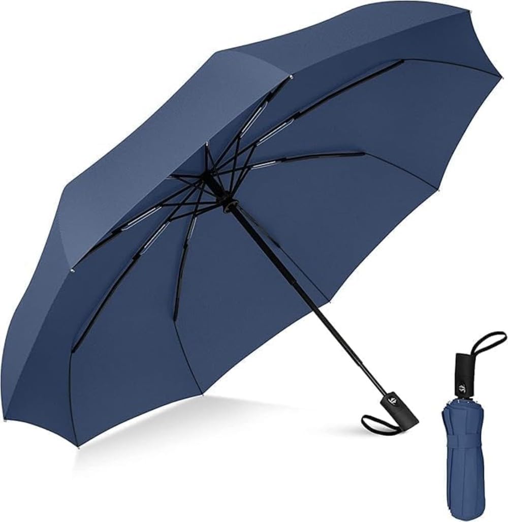 TEKCOOL Umbrella, UV Big Size Umbrella for Sun Protection Rain Windproof Strong Large 3 Fold for Men Women Kids Boys Girls Perfect & Stylish Windproof & Compact