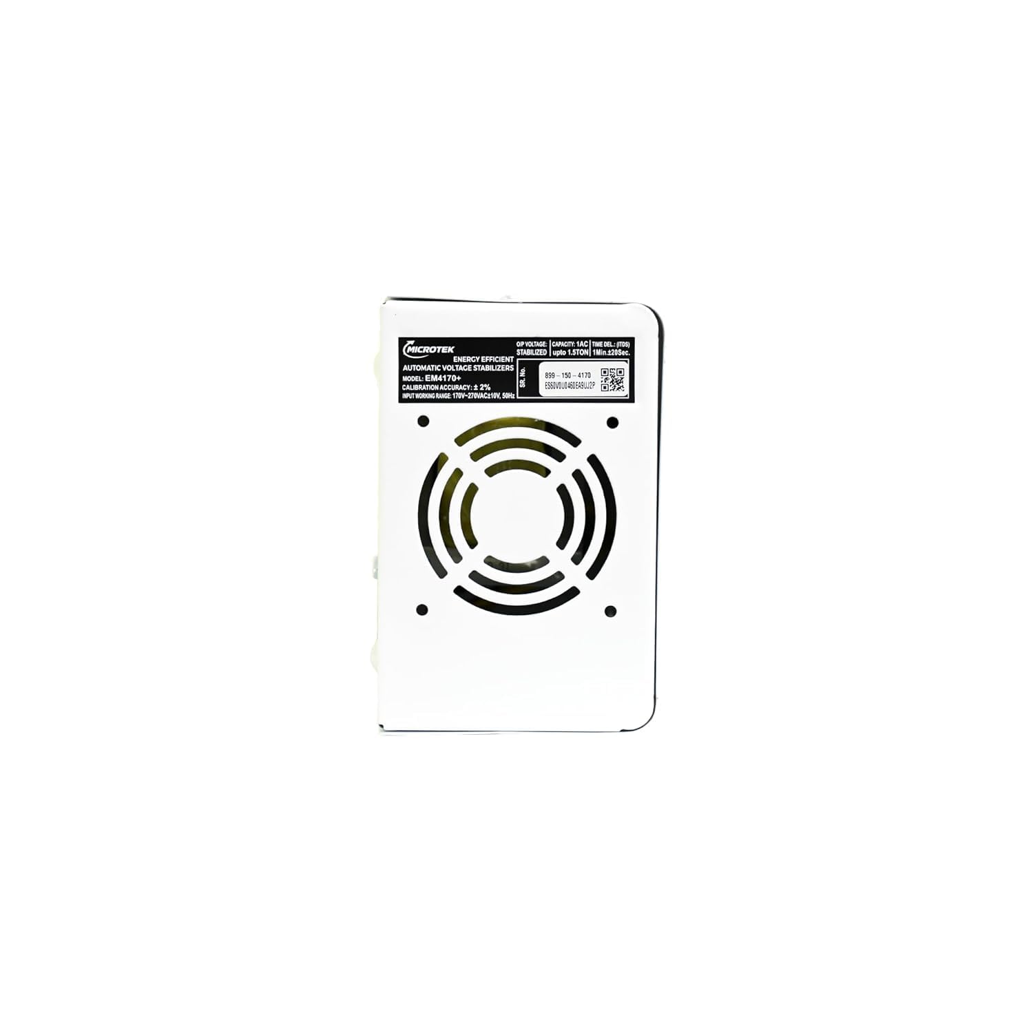 Microtek EM 4170+ Automatic Air Conditioners (A.C.) Voltage Stabilizer upto 1.5 Ton Working Power 170V-270V with 3 Year Warranty (White)