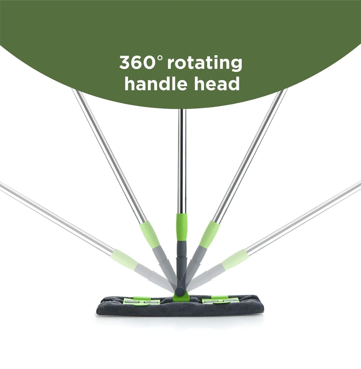 Flat Floor Cleaning Mop with Extendable Handle | Microfiber Reusable Pad | 360° Rotating Head | Lightweight Wet & Dry Mop for Home, Kitchen, Tiles & Wooden Floors