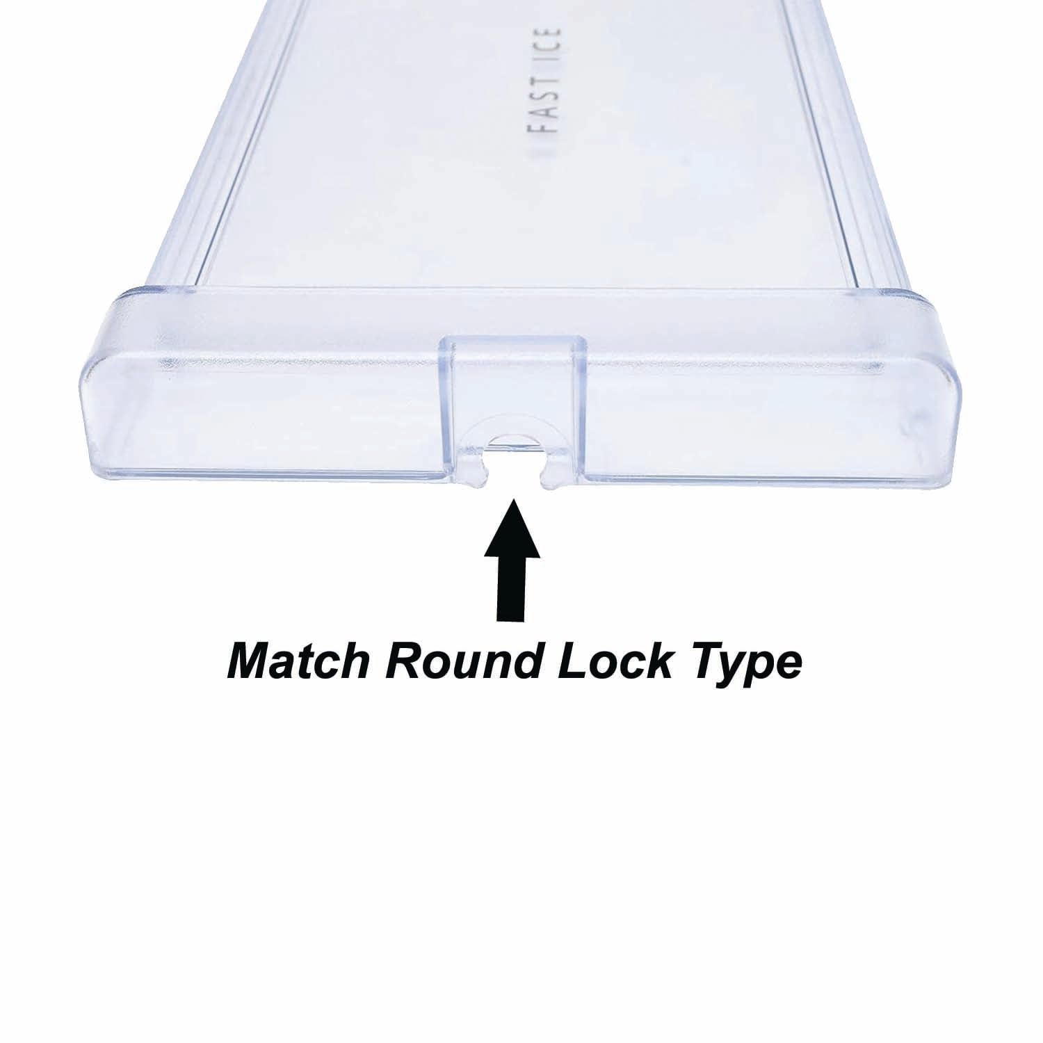 Freezer Door/Refrigerator Compatible for Whirlpool Single door Gen-y | Transparent (Round Lock) Match (Size 36x18.8CM) Replacement Parts