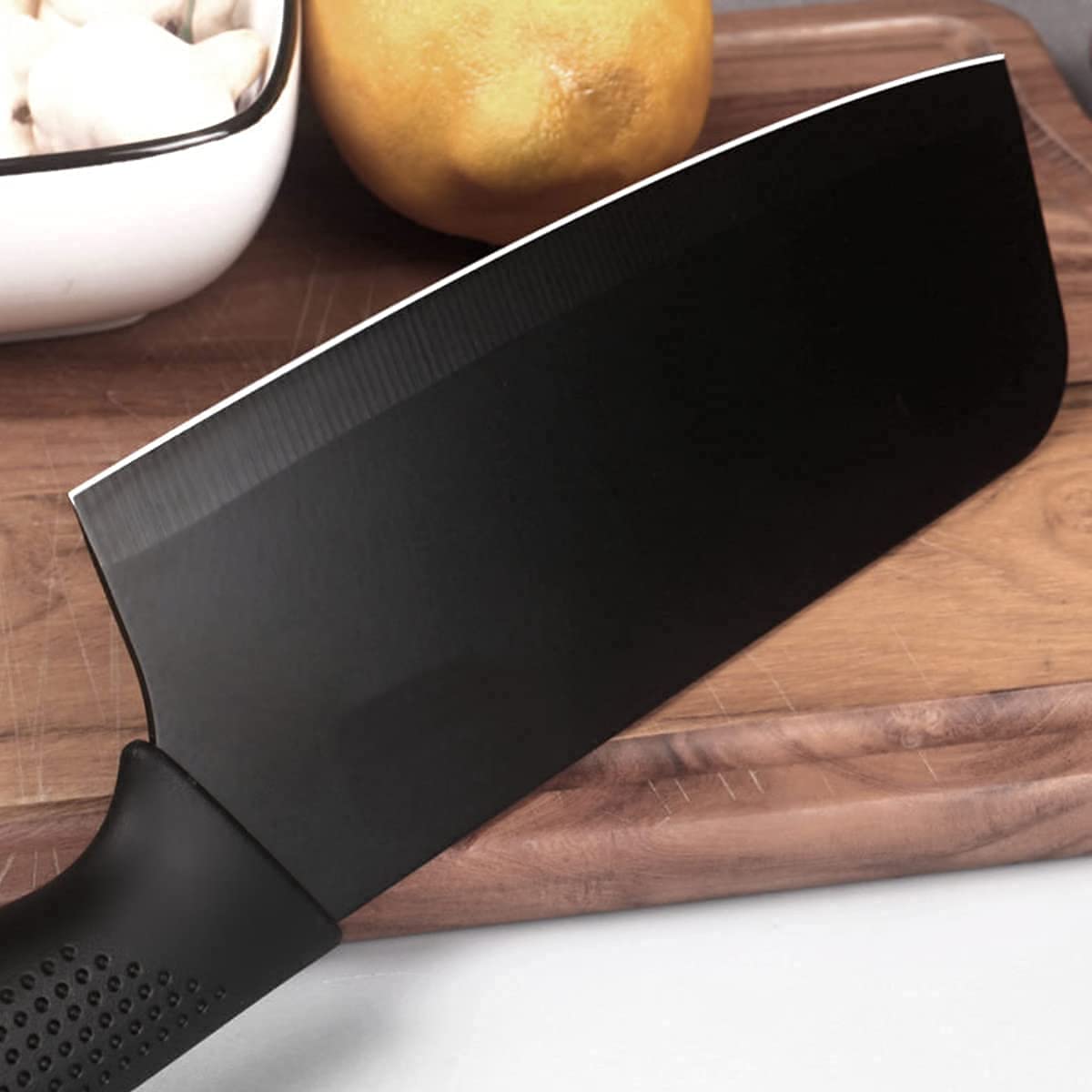 ZUDELLA Professional Kitchen Knife Set, 3-Piece Black Chef Knives with Ergonomic Handles Sharp Manual Sharpening for Home Kitchen & Restaurant (Black)