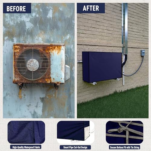 Robustt 1.5 Ton Split AC Cover for Indoor and Outdoor Unit | Waterproof & Dustproof AC Covers with Sun Exposure and Rust Protection