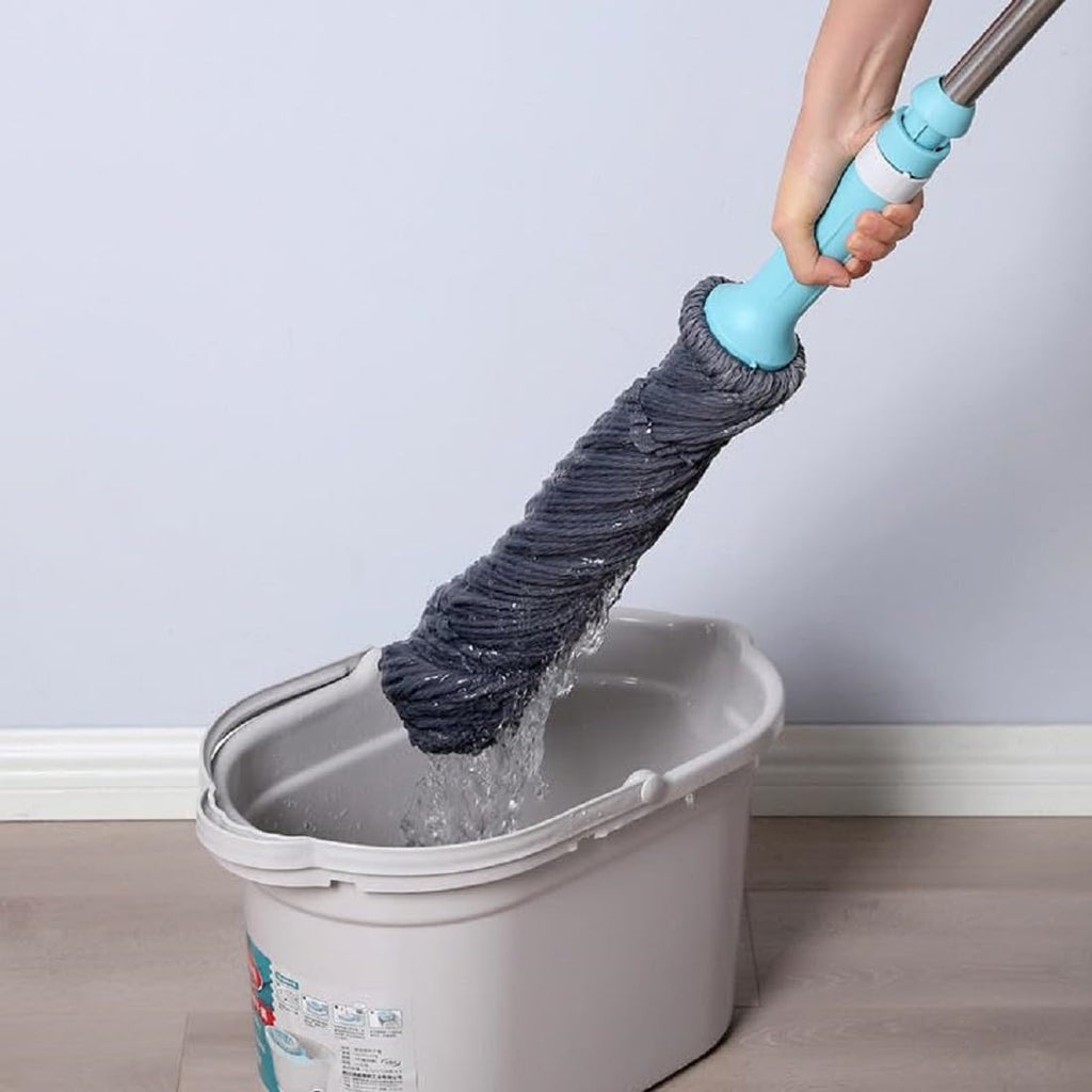 Microfiber Twist Mop for Floor Cleaning – Heavy Duty Squeeze Twist Mop Stick | Durable & Easy to Use Floor Cleaner | Best for Hardwood, Tile, Laminate Floors | G-Grey