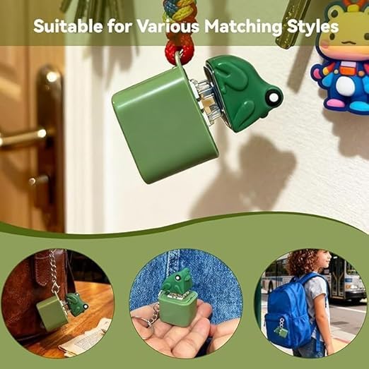 GIGGLE TREE WONDER NEST Frog Sound Keychain – CUTE & FUNNY Croaking Battery Frog Key Ring for Kids, Bags, Car Keys, Gifting | Portable Funny Animal Toy Keychain