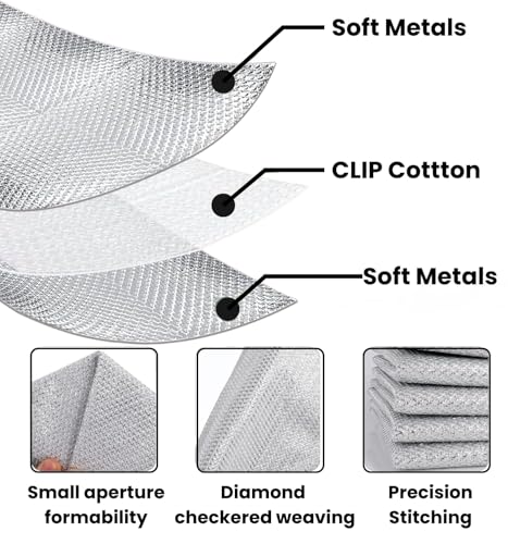 TEKCOOL (25 Pack) Non-Scratch Dish Wash Cloth, Steel Wire Dish Cloth, Wire Dishwashing Rags Stainless Steel Scrubber Non-Scratch Wire Dishcloth for Washing Dishes Sinks Counters