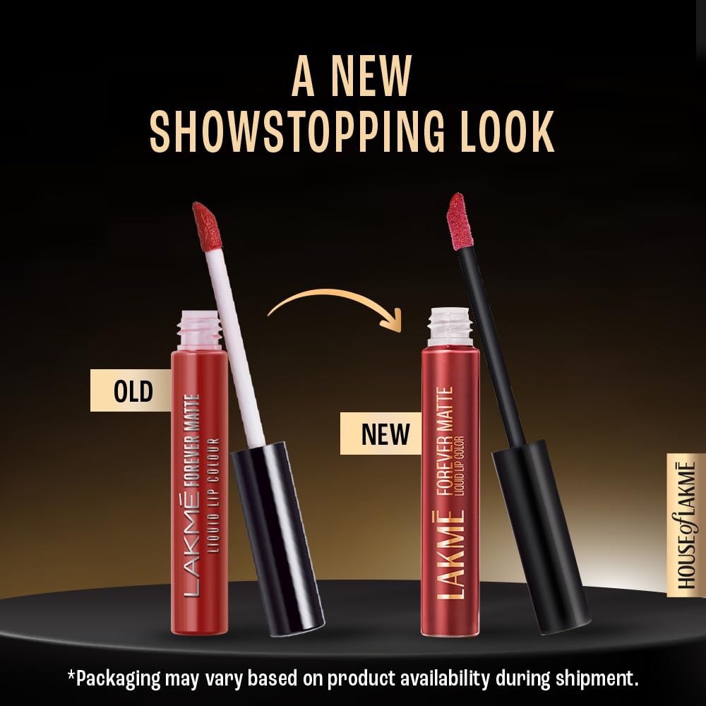 Lakme Forever Matte Liquid Lip Colour, Brown Espresso, 5.6 ml