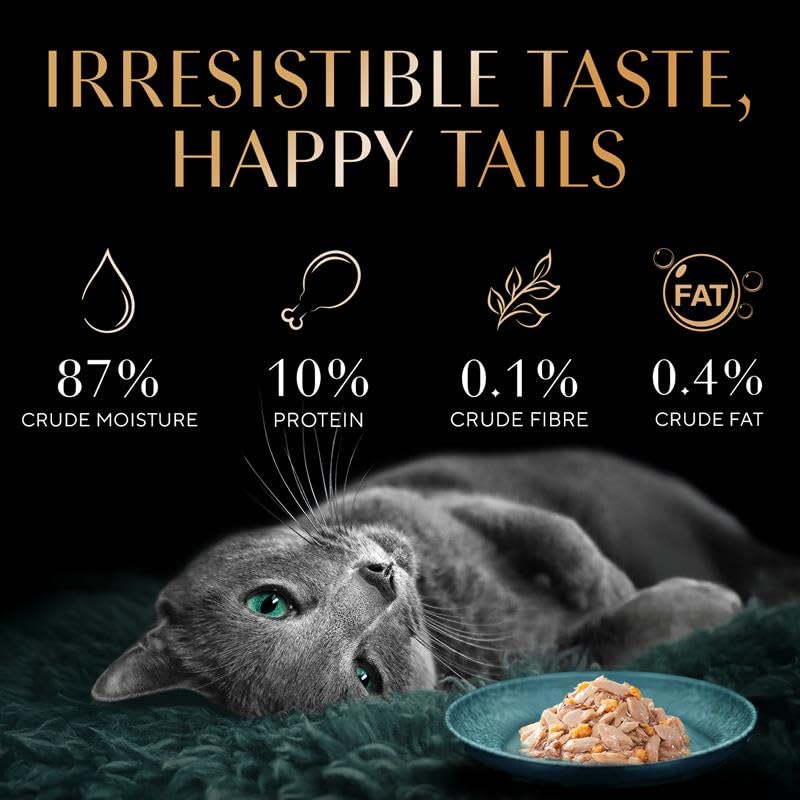 Sheba Rich Premium Adult (1+ Years) Wet Cat Food, Skipjack & Salmon Flavour, 35 g Pouch (Pack of 12), High-moisture wet food for healthy hydration
