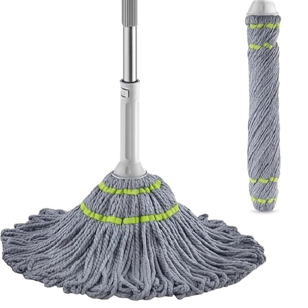 Microfiber Twist Mop for Floor Cleaning – Heavy Duty Squeeze Twist Mop Stick | Durable & Easy to Use Floor Cleaner | Best for Hardwood, Tile, Laminate Floors | G-Grey