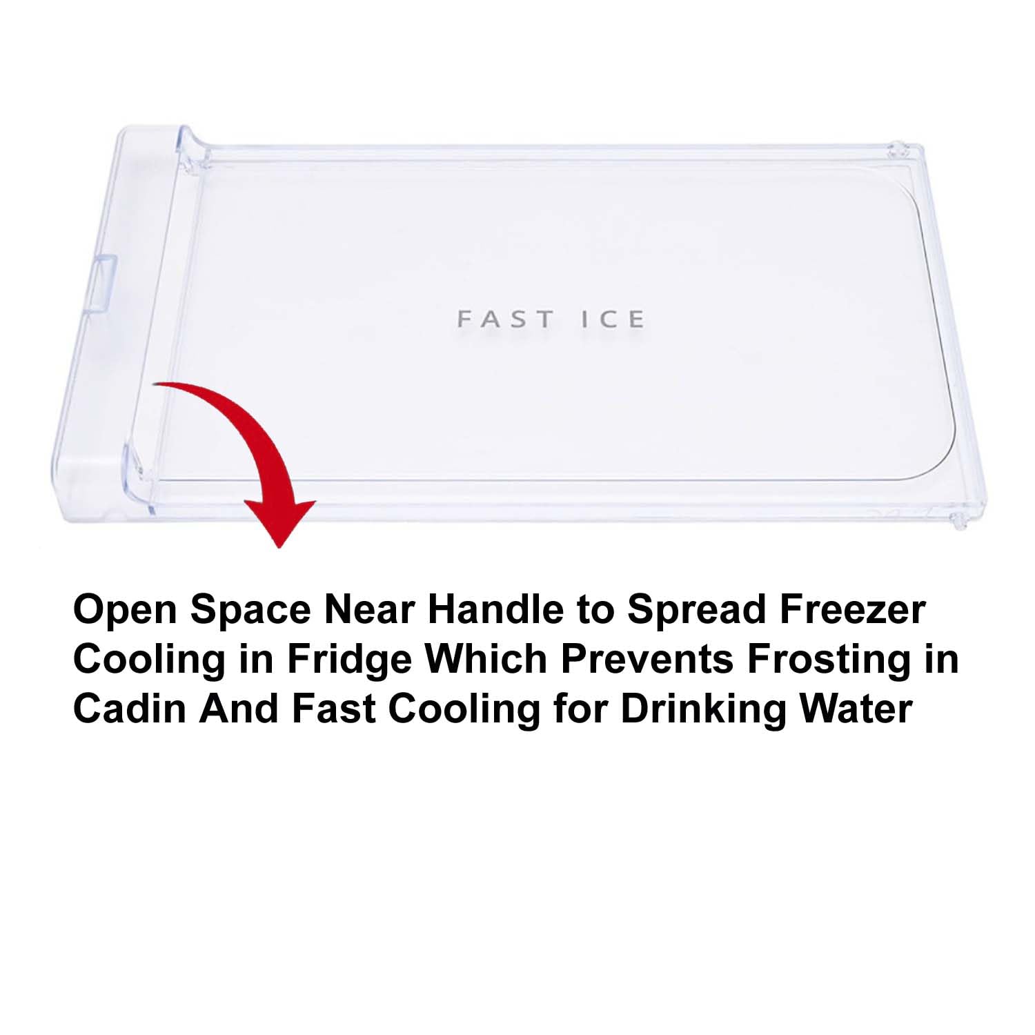 Freezer Door/Refrigerator Compatible for Whirlpool Single door Gen-y | Transparent (Round Lock) Match (Size 36x18.8CM) Replacement Parts