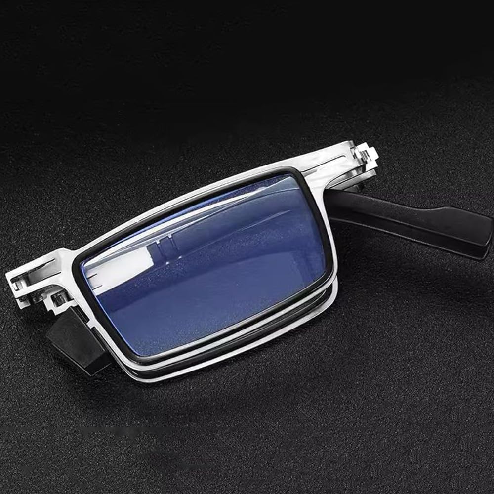 Spatlus Reading Glasses Blue Light Blocking, Anti Uv Glare, Foldable Computer Spring Hinge Readers for Women Man, Foldable Reading Glasses Soft Nose Pad (Color : Black, +2.00 Magnification)