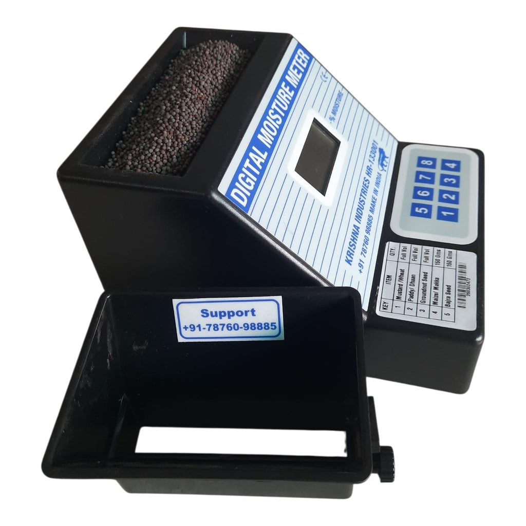 Digital Grain Moisture Meter for Mustard, Maize, Paddy, (Sarso, Makka, Dhaan) Bajra & Groundnut Seeds | Compact & Lightweight |Low Power Consumption | 3.5 Digit LCD Display | ISO Approved