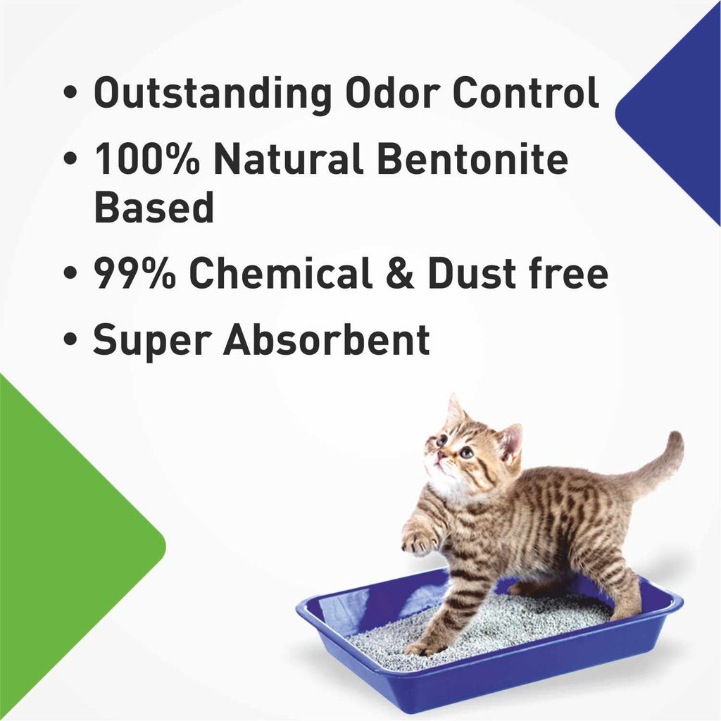 Purepet Cat Litter for All Cat Breed, Lavender Fragrance - 10kg Pack Pet Litter Tray Refill