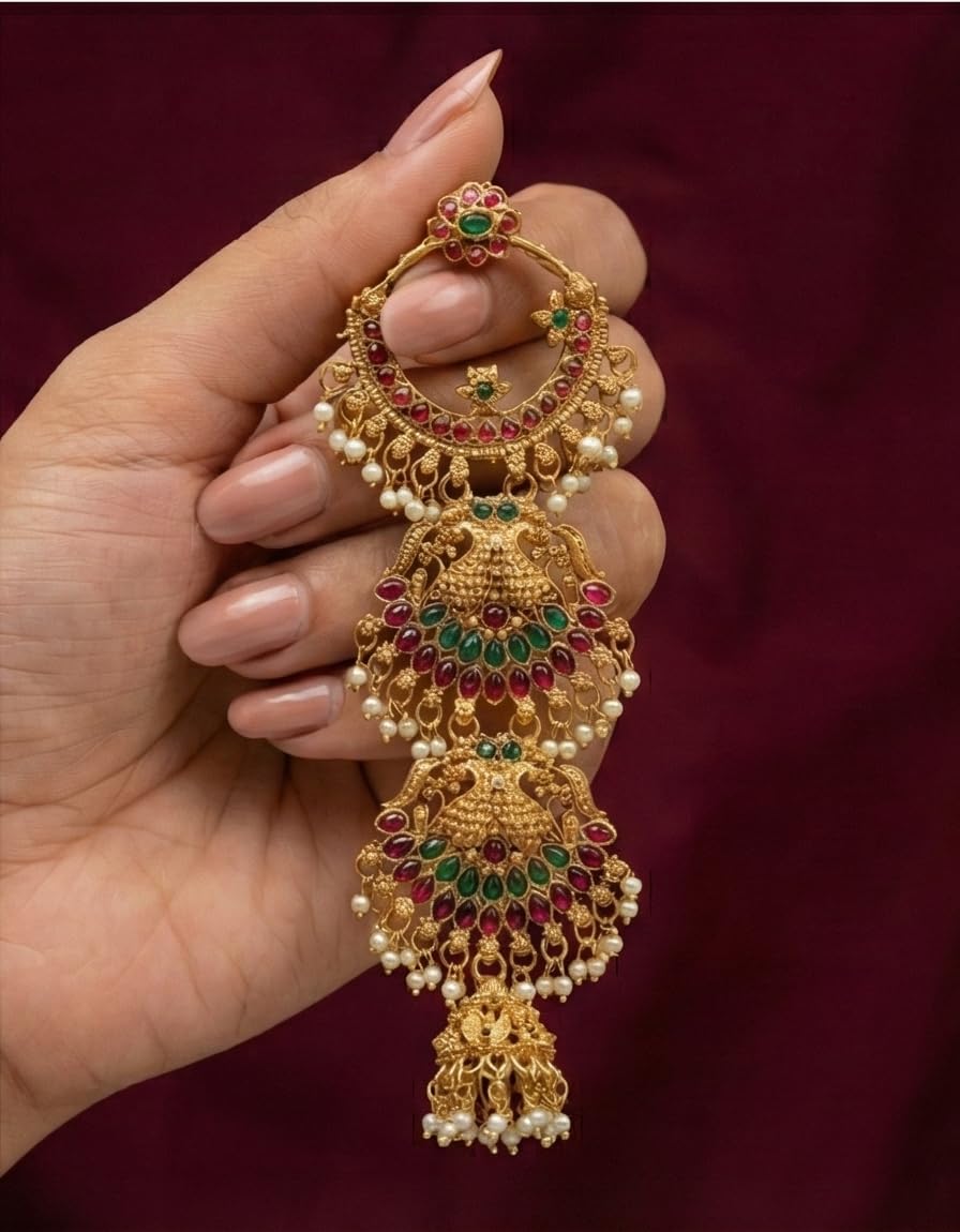 Diksha Collection Lakshmi Hair Pins Gold Plated Laxmi Design Bridal Jadai Billai Wedding Hair Braid Accessories Hair Choti South Indian Traditional Hairpins Bridal Bharatanatyam Hair Accessories Pack of 1 for Girls/women | Jada Billai Lakshami Choti