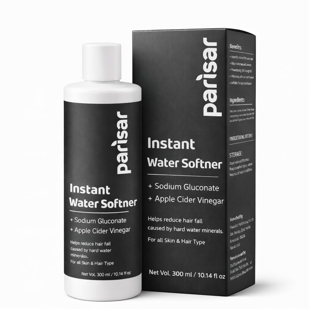 Parisar Instant Water Softener for Home & Bath 300ml (Pack of 1)| Hard Water Softener Liquid | pH Balanced Formula | For Softer Skin & Smoother Hair