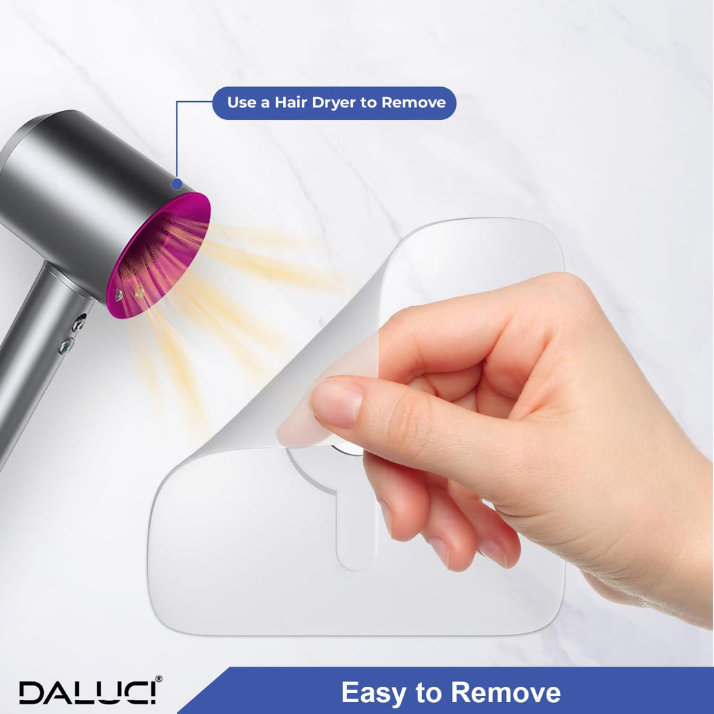 DALUCI Self Adhesive Wall Hooks (Pack of 5) – Heavy Duty Nail-Free Hooks for Wall Heavy Items | Photo Frame Hooks Without Drilling | Strong Sticky Hook for Frames, Clocks & Keys (Photo Frame Hook, 5)