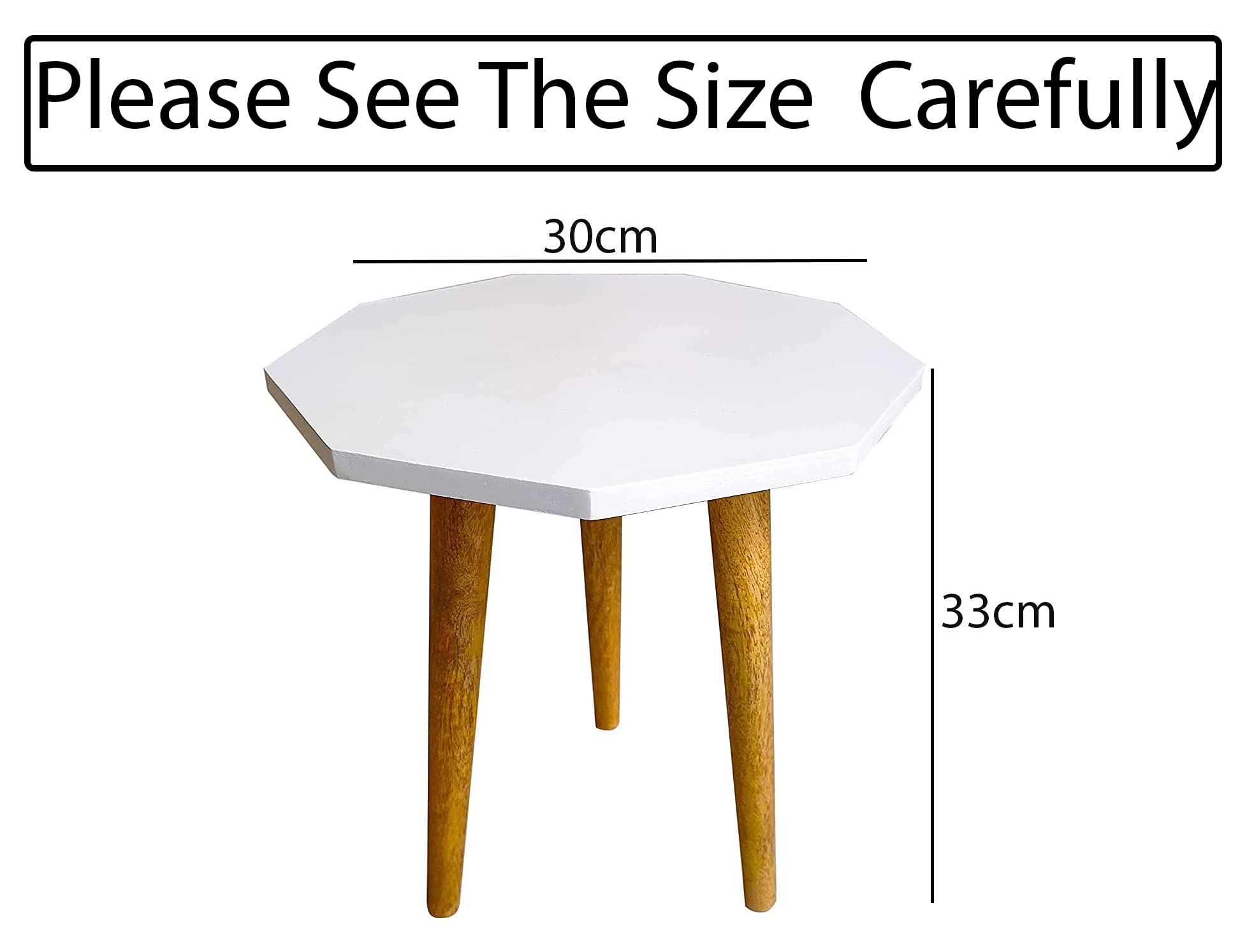 UHUD CRAFTS Beautiful Antique Wooden Fold-able Side Table/End Table/Plant Stand/Stool Living Room Kids Play Furniture Table Round Shape