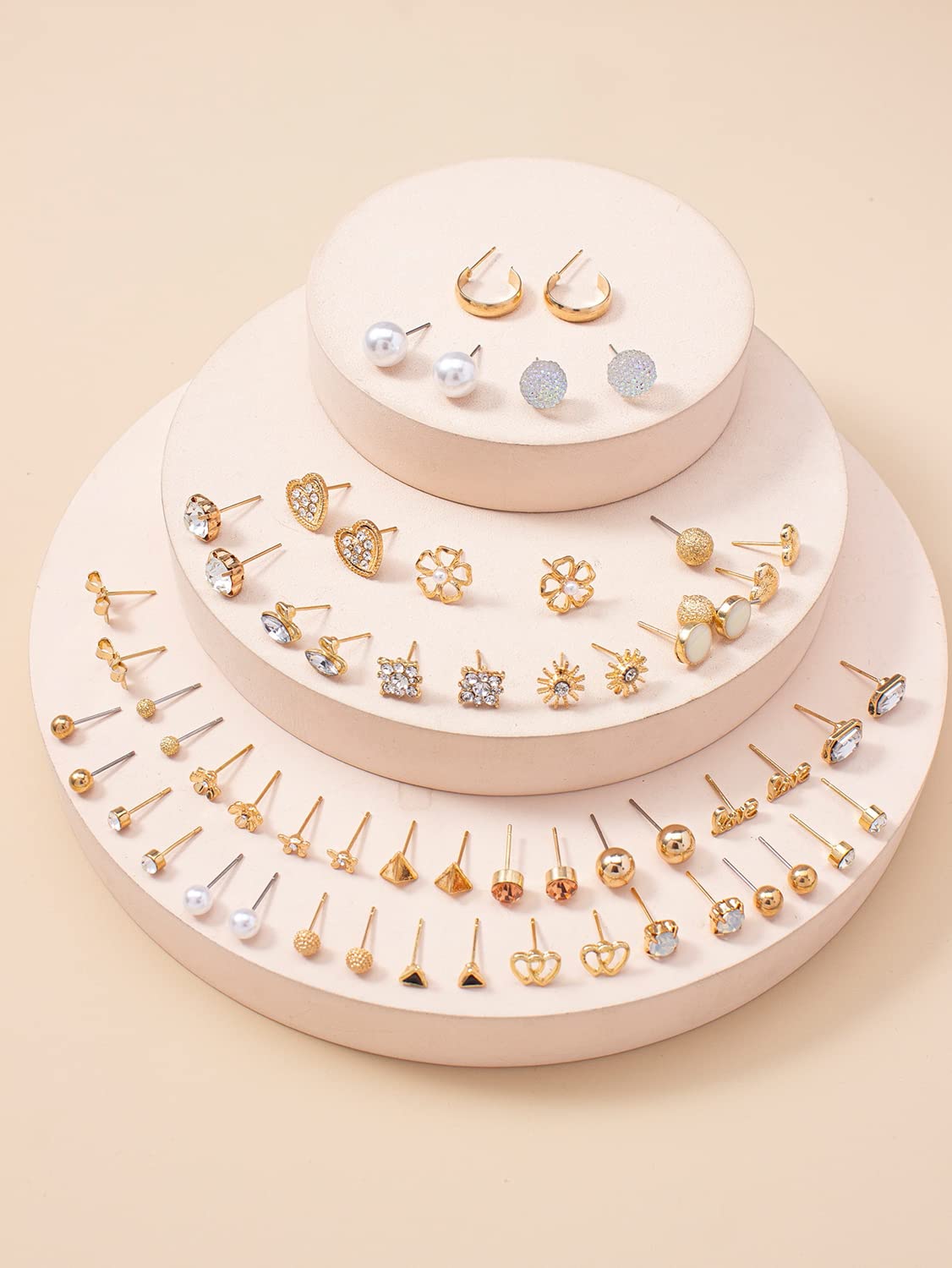 Shining Diva Fashion 30 Pairs Earrings Combo Set Latest Stylish Crystal Pearl Earrings for Women and Girls (14784er)
