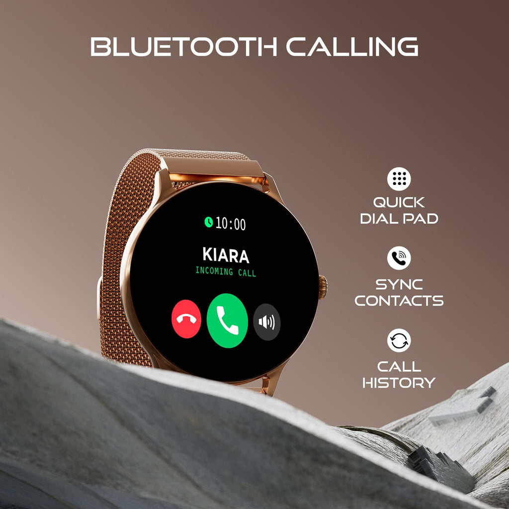 Fire-Boltt Phoenix Ultra Smart Watch 1.39" HD Display, Bluetooth Calling, AI Voice Assistant, 120 Sports Modes, IP67 Waterproof, SpO2 Monitor Smart Watch for Man & Woman - Gold