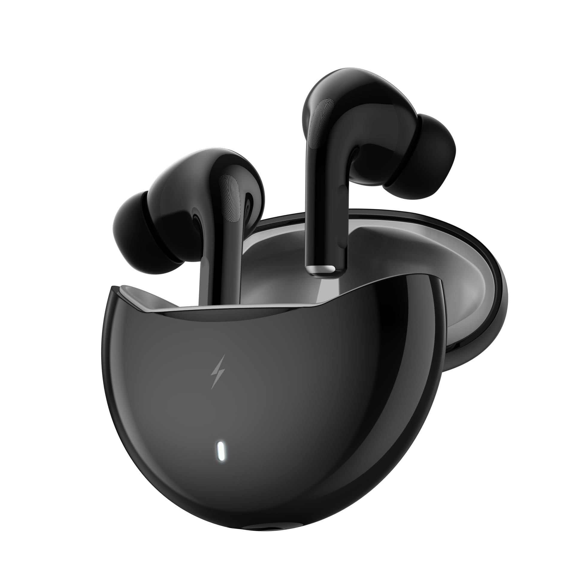 Fire-Boltt Aero TWS Earbuds Custom EQ, Wireless Bluetooth 5.4, Music & App Support, 50H Playtime, Fast Charging Case, 50ms Low Latency for Gaming, Touch Controls, IPX4 Waterproof, Clear Calls - Black