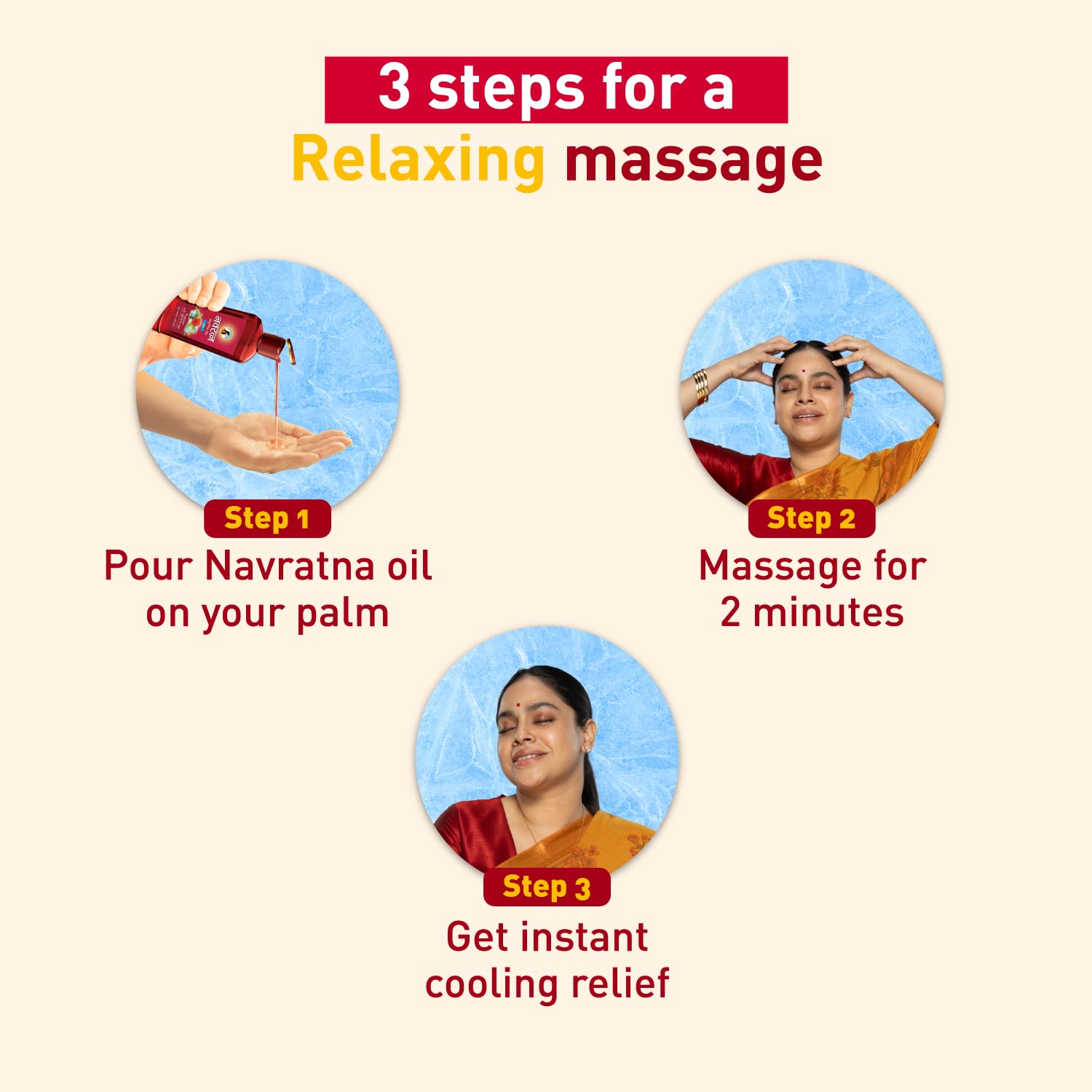 Navratna Ayurvedic Cool Oil | Combination of 9 Ayurvedic Herbs | Relieves Headache, Body ache, Tiredness, Sleeplessness & Tension| Improves Scalp Health | Relaxing & Rejuvenating cooling effect, 300ml