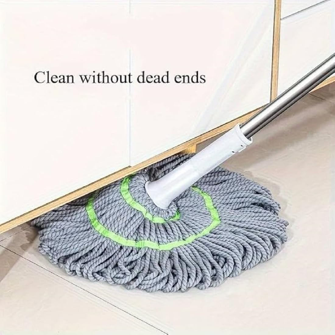 Microfiber Twist Mop for Floor Cleaning – Heavy Duty Squeeze Twist Mop Stick | Durable & Easy to Use Floor Cleaner | Best for Hardwood, Tile, Laminate Floors | G-Grey