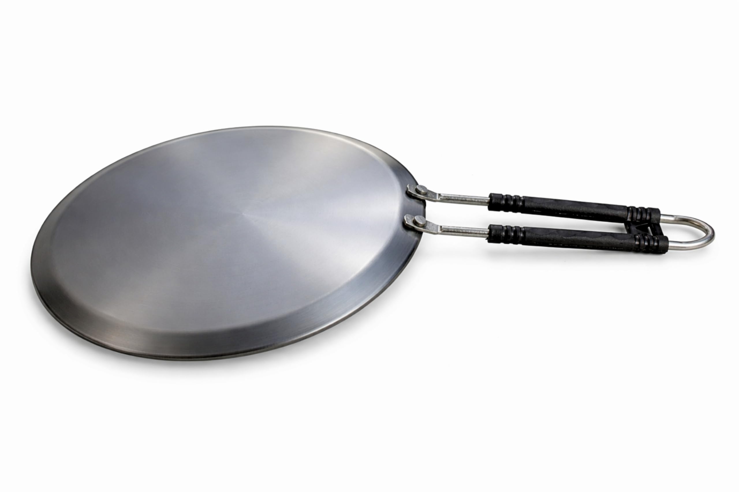 Pure Iron Induction Tawa 10 inch Diameter for Roti, Chapati & Dosa with Steel Handle | Heavy Iron Tava with Health Benefits | Non-Toxic, No Chemical Layer | Induction & Gas Compatible, 1 KG
