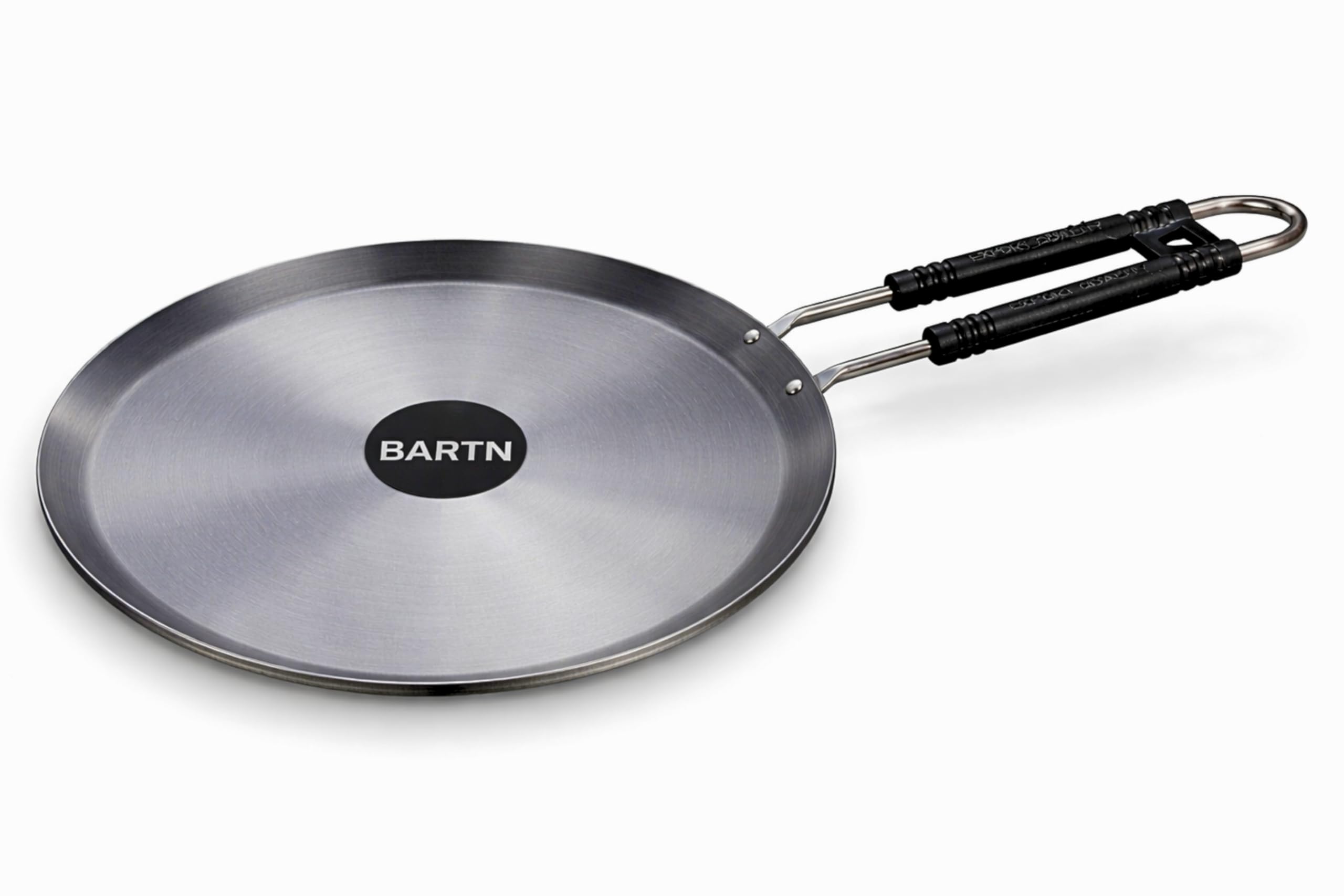 Pure Iron Induction Tawa 10 inch Diameter for Roti, Chapati & Dosa with Steel Handle | Heavy Iron Tava with Health Benefits | Non-Toxic, No Chemical Layer | Induction & Gas Compatible, 1 KG