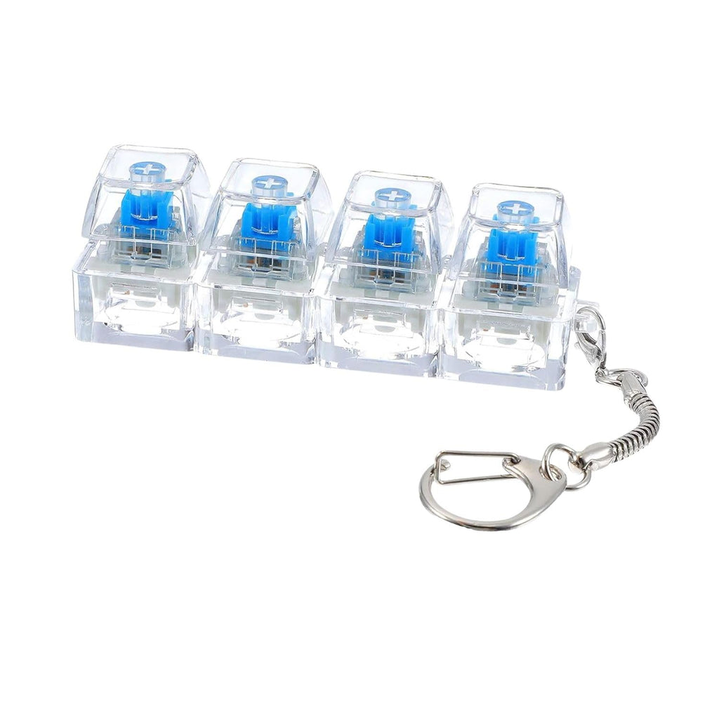 Yopple Keyboard Keychain for stress Relief, Keyboard Fidget Keychain Keyboards Decompression Button Finger Clicker Toys Sensory Fun Toys Button Stress Relief Fidgets Gifts to Relieve Stress for Adults