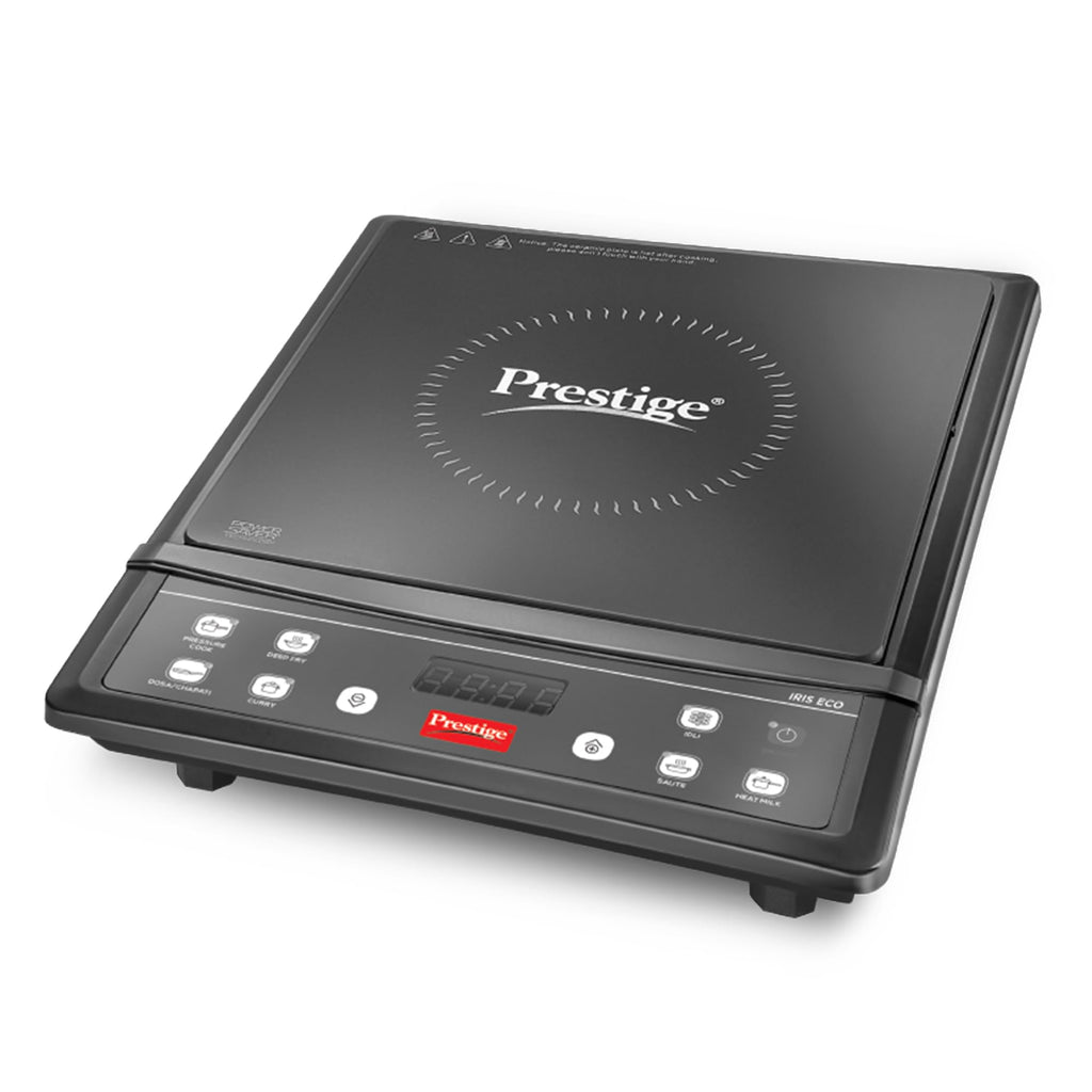 Prestige IRIS ECO 1200 W Induction Cooktop with automatic voltage regulator |Indian Menu option|Power Saver|Timer with User Pre-Set|1 year warranty|Black