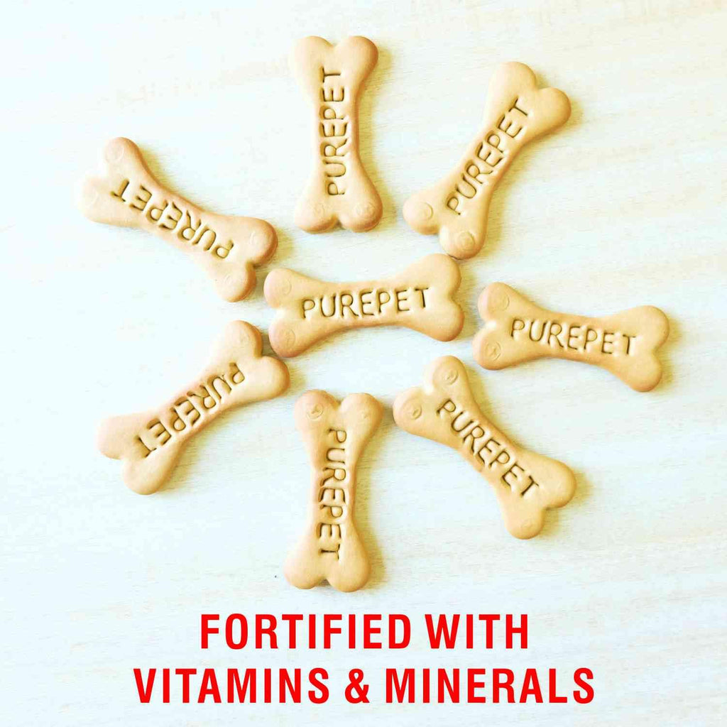 Purepet Dog Treats Biscuits for All Life Stages 800g Pack 100% Vegetable Flavour Active Behaviour Oral Health Training and Behaviour Healthy Immune System