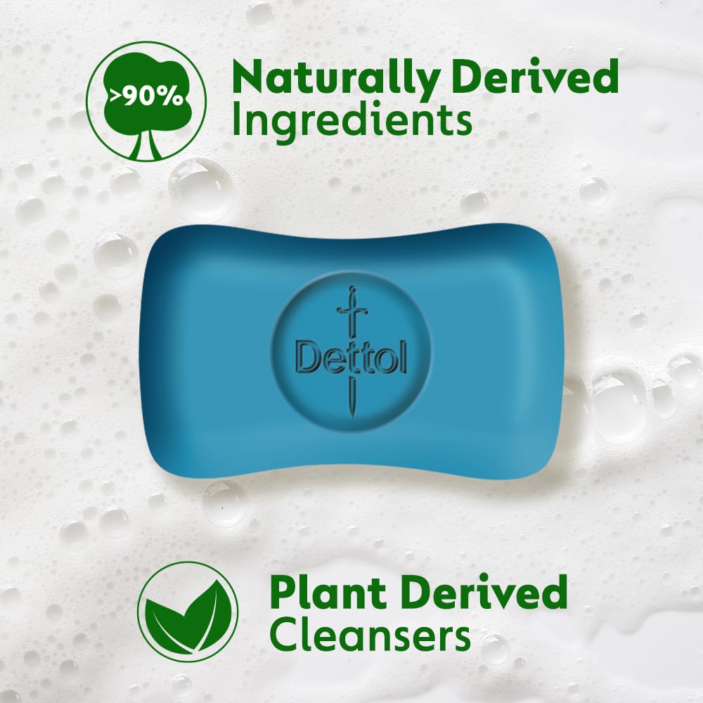Dettol Icy Cool Bathing Soap Bar With 2x Menthol (300gm), 75gm - Pack of 4