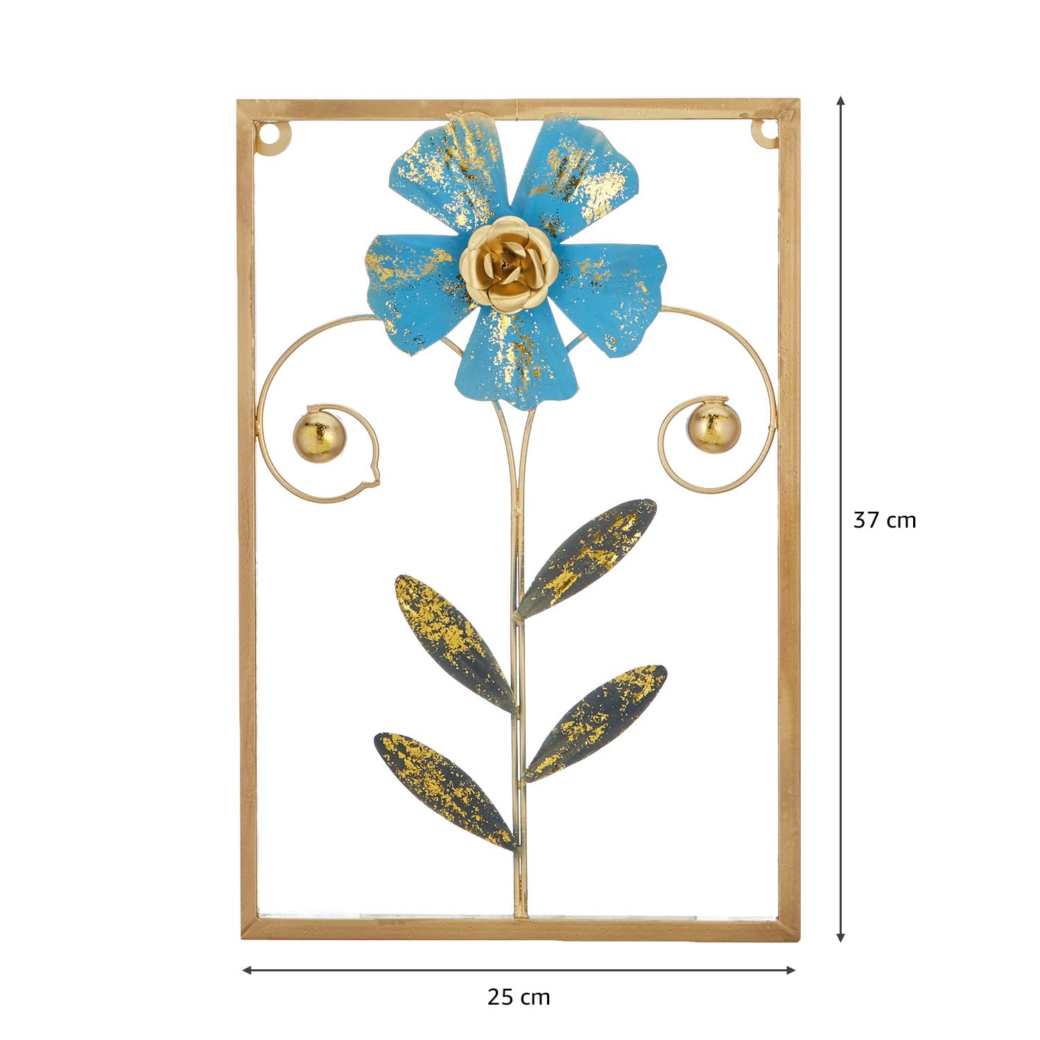 Amazon Brand – Solimo Leaves Metal Wall Decor | Elegant Nature-Inspired Iron Wall Hanging | Sturdy Iron | Wall Hanging | Wall Décor | Easy Installation | 37 x 25 cm Each | Set of 3