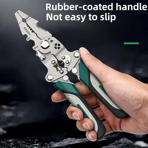 20-in-1 Multifunctional Stainless Steel Wire Cutter Foldable Wire Stripper Crimper Cable Cutter Pliers Non slip Grip for Cutting Electrical Stripping Tool & Crimping Tool with [LED Voltage Tester Pen]
