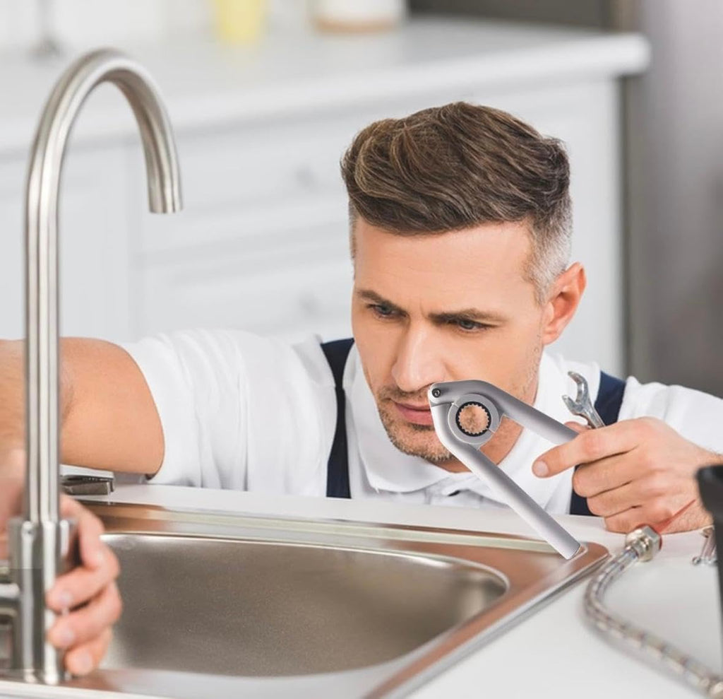 CHEALPANI Anti Slip Plumbing Repair Wrench Tool for Kitchen Bathroom Universal Tap Faucet Opener Spanner Plastic Sink Wrench for Tap Installation Easy Faucet Aerator Repair Tool for Home Plumbing