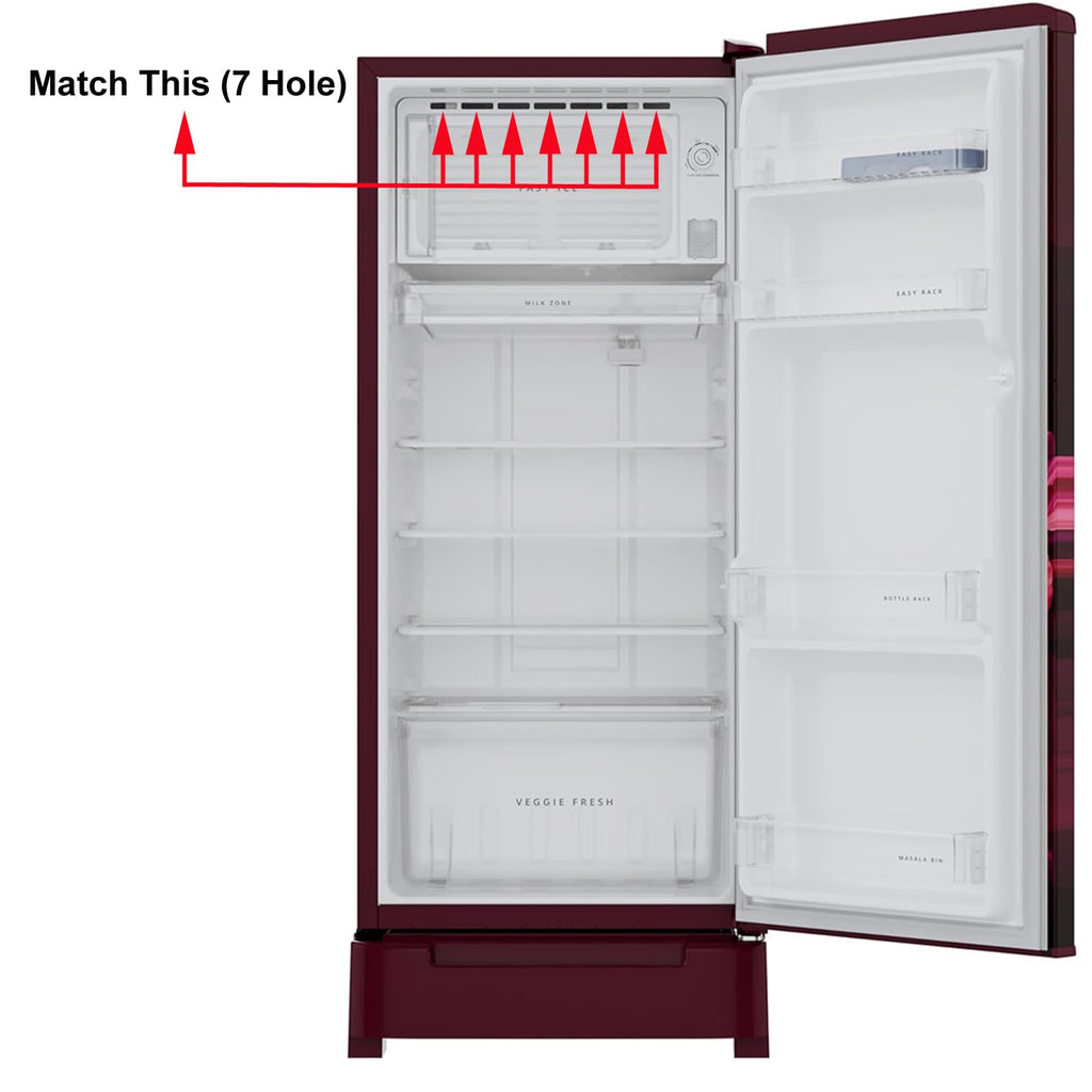Freezer Door/Refrigerator Compatible for Whirlpool Single door Gen-y | Transparent (Round Lock) Match (Size 36x18.8CM) Replacement Parts