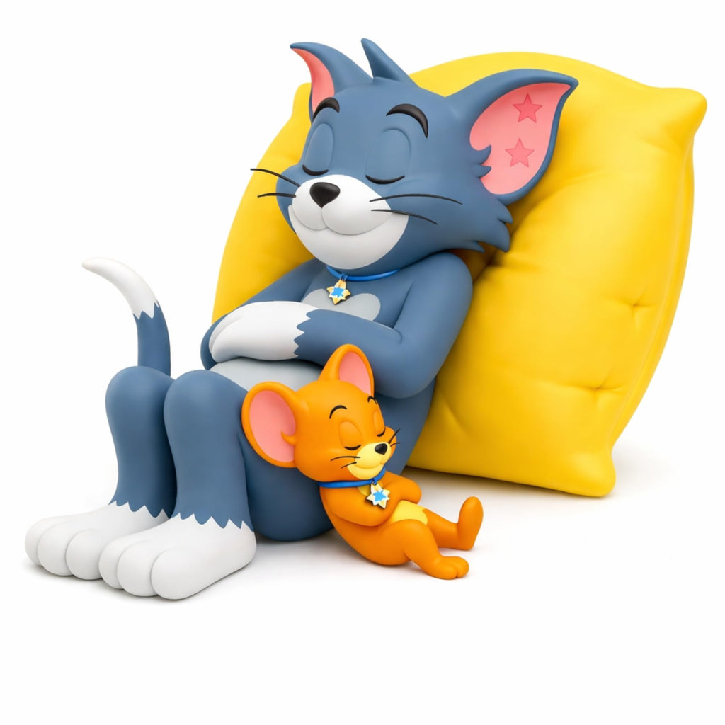 DETACHI Car Dashboard Toy Showpiece Cute Sleeping T and J Figurine Car Decoration Accessories, Interior Dashboard Decor, Tabletop & Desk Home Decorative Item, Perfect for Car Lovers