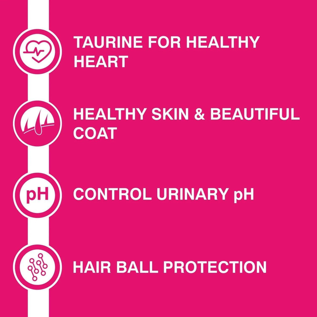 Purepet Adult Dry Cat Food 1kg | Tuna & Salmon Flavour | Hairball Protection | Heart Care with Taurine | Skin Health