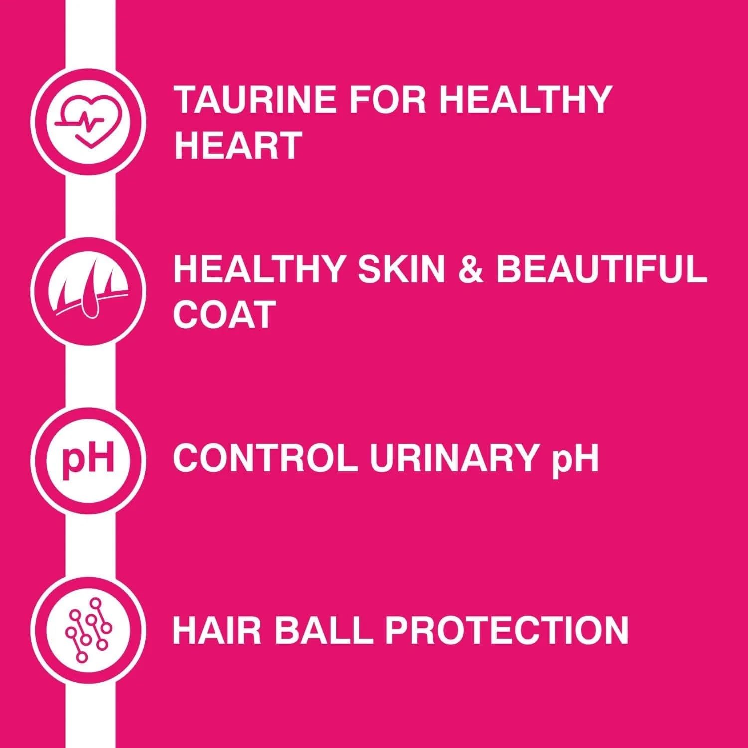 Purepet Adult Dry Cat Food 1kg | Tuna & Salmon Flavour | Hairball Protection | Heart Care with Taurine | Skin Health