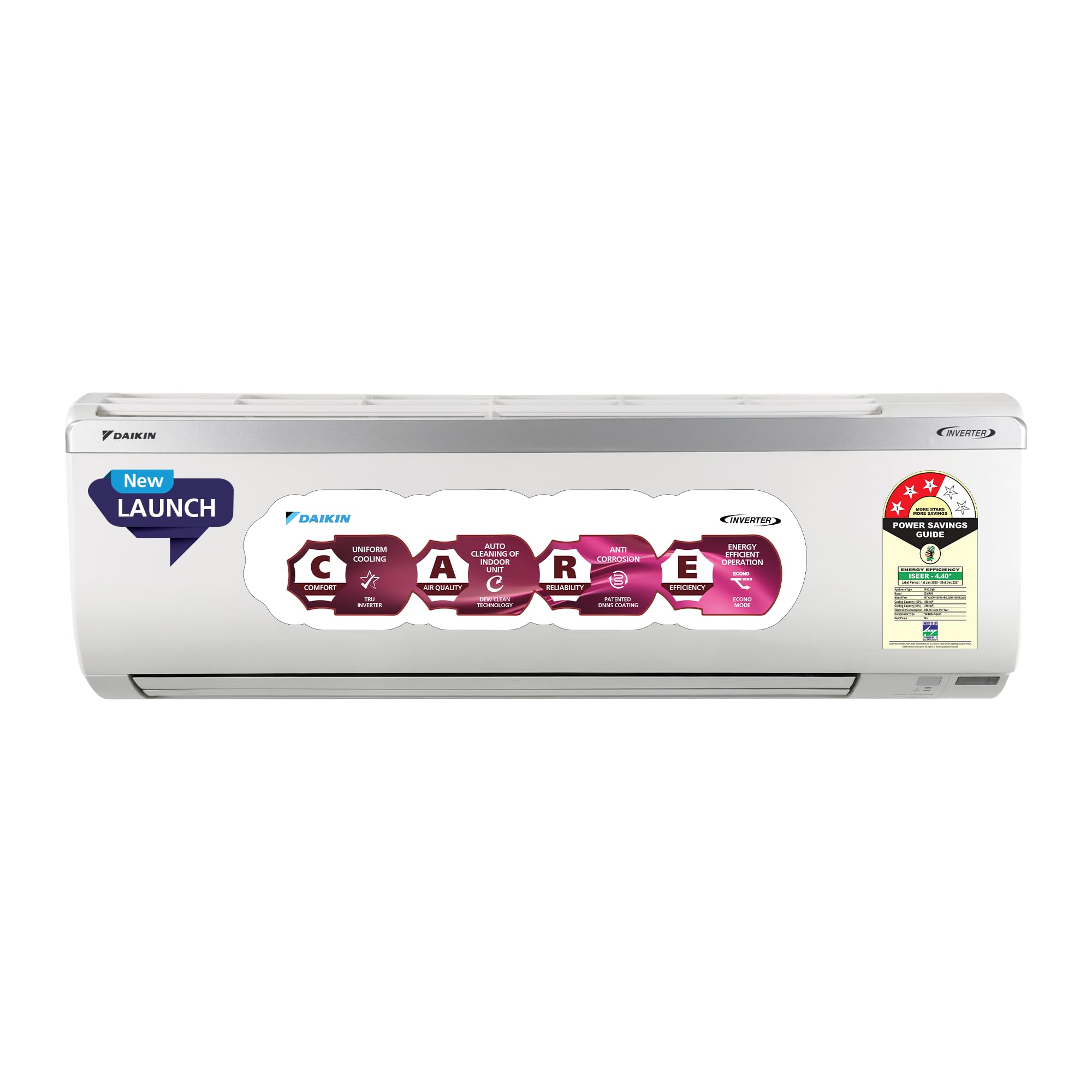 Daikin 1.5 Ton 3 Star, New Star rated, Inverter Split AC (Copper, PM2.5 Filter, MTKL50XV16, White)