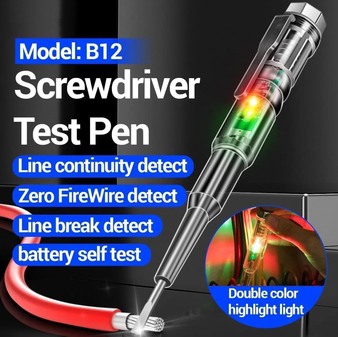 20-in-1 Multifunctional Stainless Steel Wire Cutter Foldable Wire Stripper Crimper Cable Cutter Pliers Non slip Grip for Cutting Electrical Stripping Tool & Crimping Tool with [LED Voltage Tester Pen]