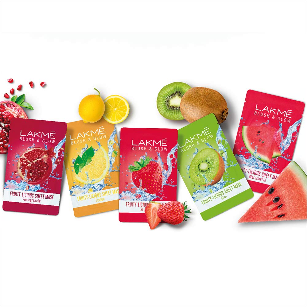 Lakme Blush & Glow Kiwi Sheet Mask, 25 ml