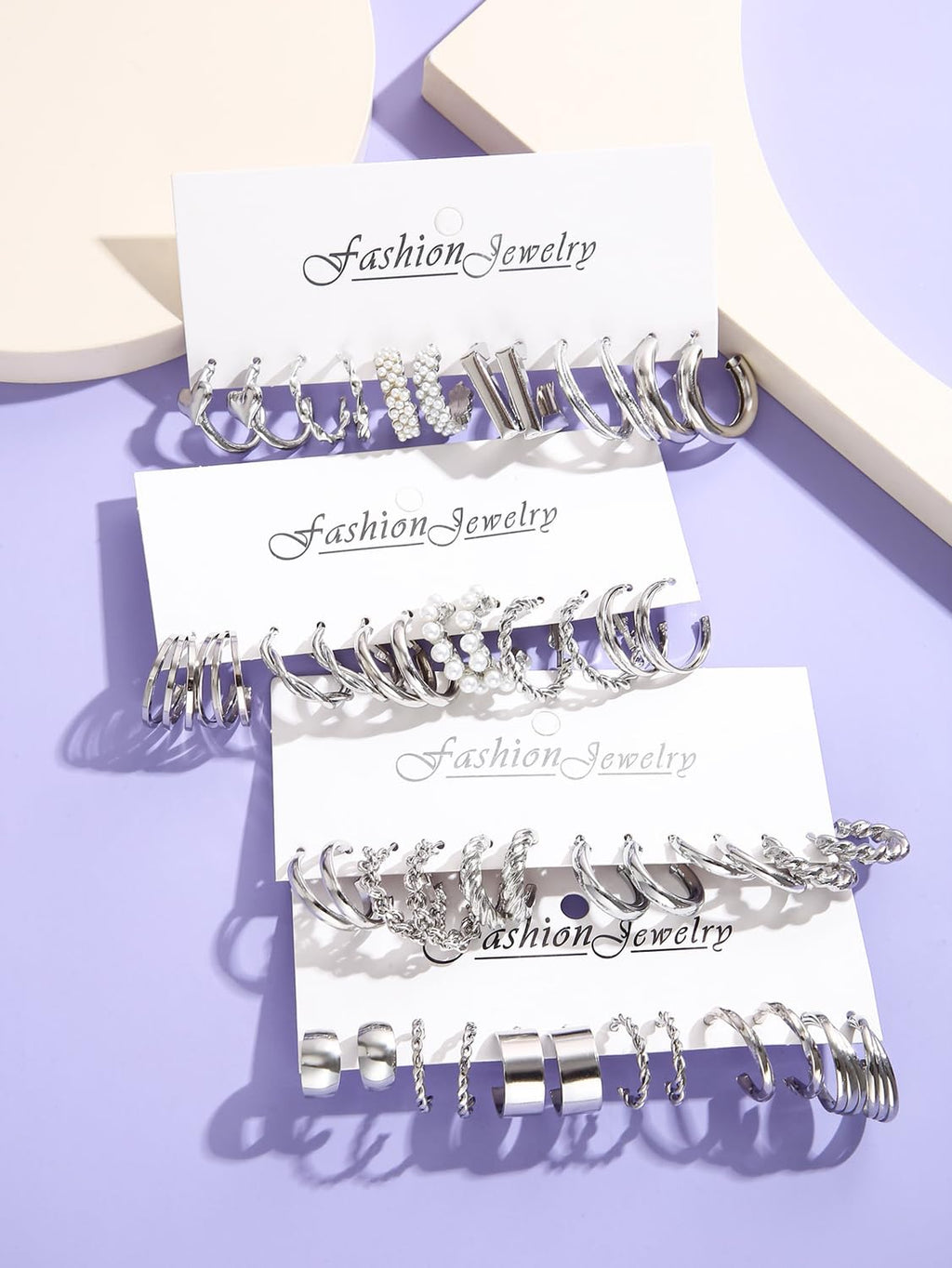 Shining Diva Fashion 24 Pairs Combo Set Latest Stylish Hoop Earrings for Women and Girls (15617er)