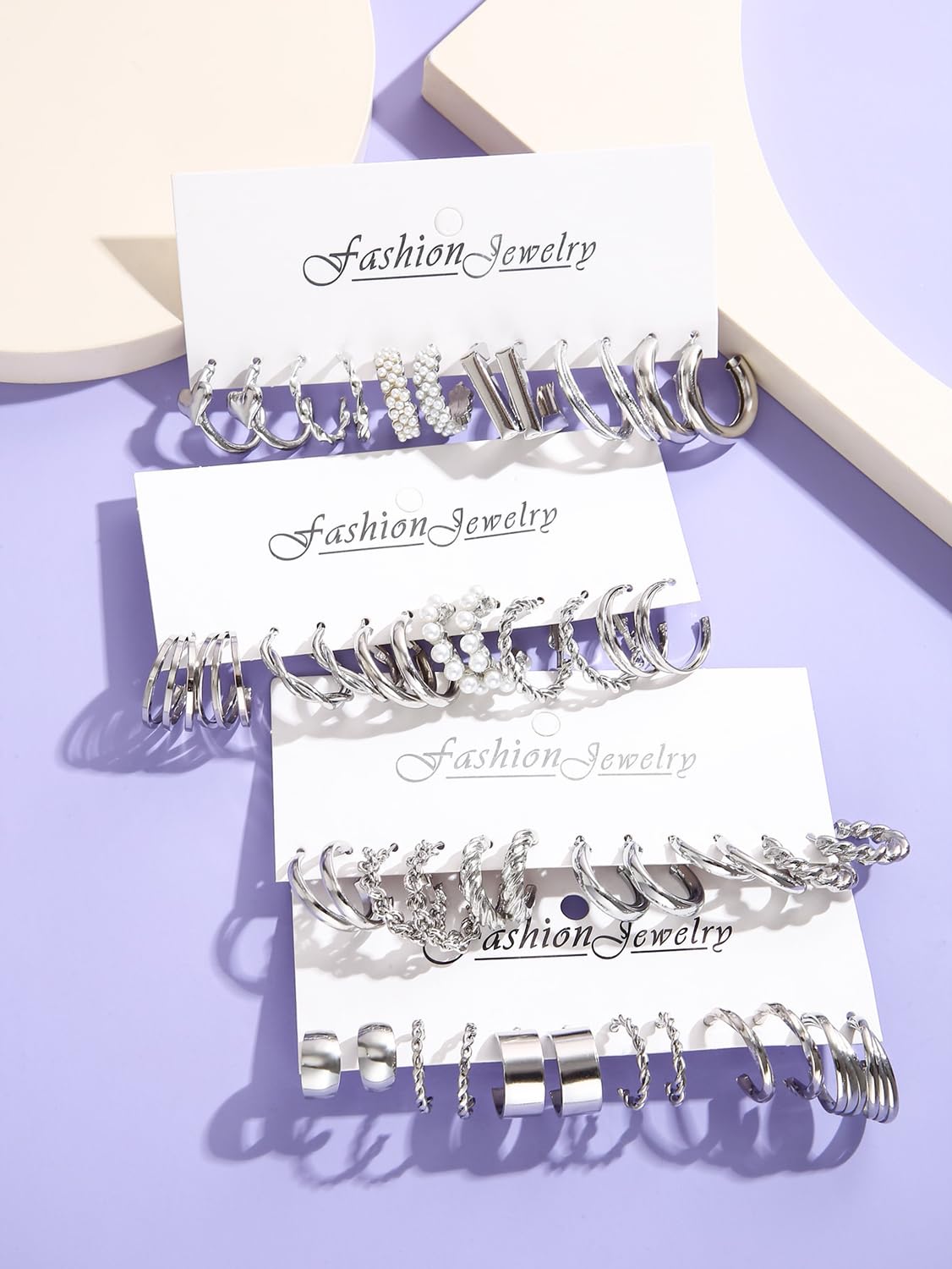 Shining Diva Fashion 24 Pairs Combo Set Latest Stylish Hoop Earrings for Women and Girls (15617er)